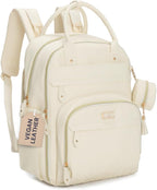 BabbleRoo Mochila de cuero para pañales - Baby Essentials Bolsa de...