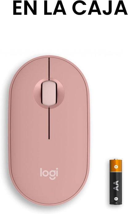 Ratón inalámbrico Bluetooth Logitech M350s Pebble 2 - Tonal Rose |...