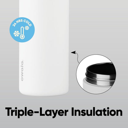 Owala FreeSip - Botella de agua de acero inoxidable de 32 onzas con...
