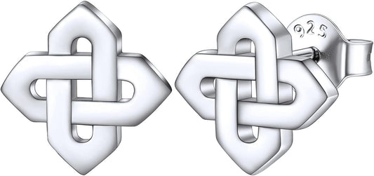 ChicSilver Pendientes celtas para mujer de plata de ley hipoalergén...