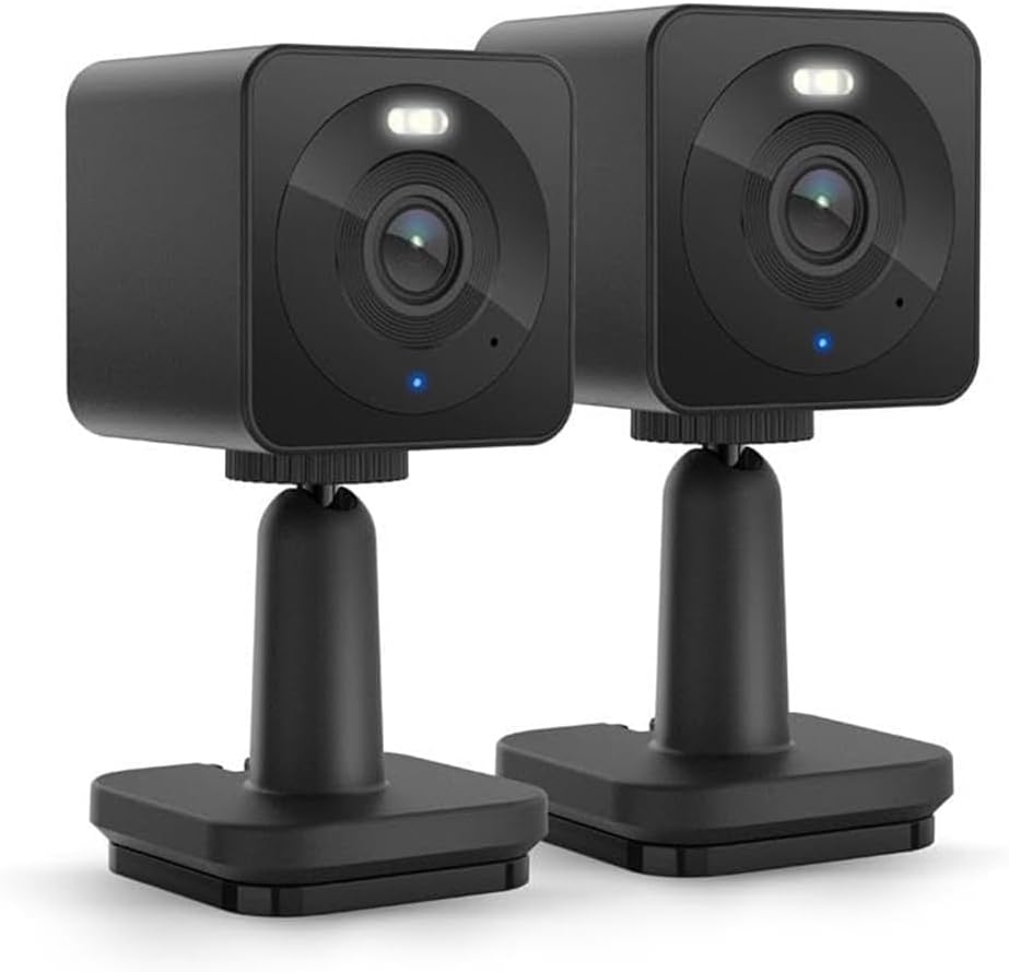 WYZE Cam OG - Paquete de 2 cámaras de seguridad para interiores y e...