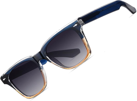 CARFIA Lentes de sol polarizados retro para hombre, protección UV40...