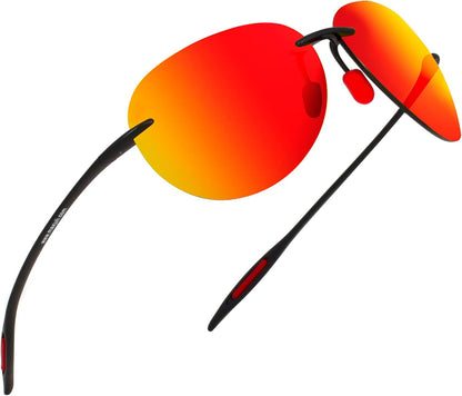 JULI Gafas de sol deportivas para hombres y mujeres, marco Tr90 sin...