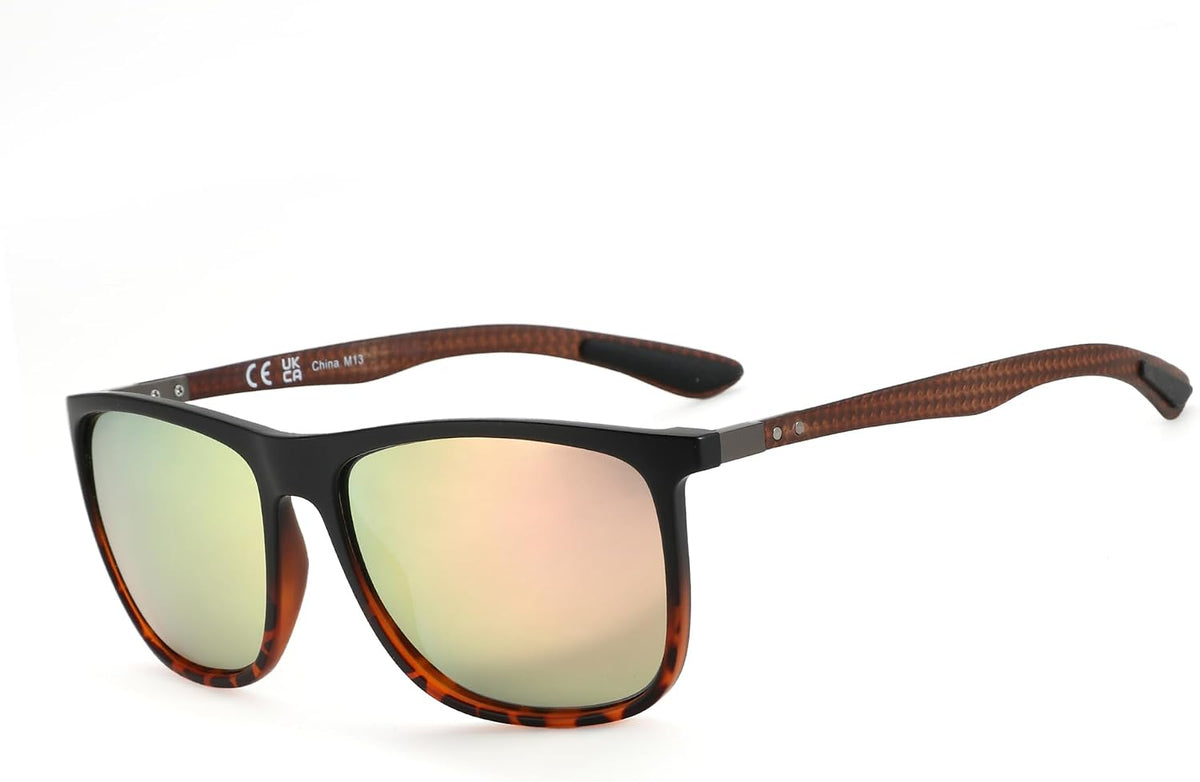 ZENOTTIC Gafas de sol polarizadas cuadradas para hombre, ultraliger...