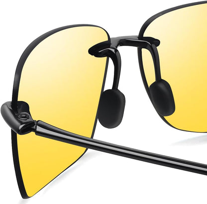 JULI Gafas de sol deportivas para hombres y mujeres, marco Tr90 sin...