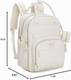 BabbleRoo Mochila de cuero para pañales - Baby Essentials Bolsa de...