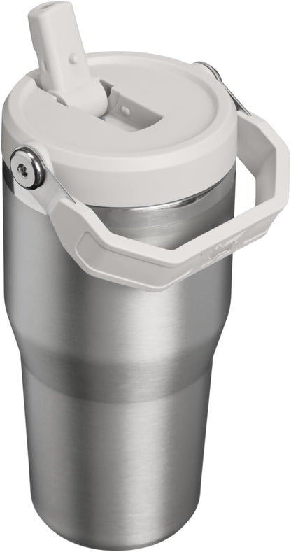 STANLEY IceFlow 2.0 - Vaso con pajita, 20 onzas, ceniza de acero in...