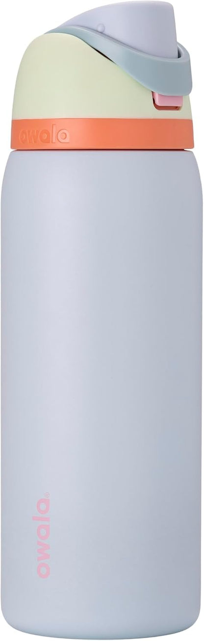 Owala - Botella de agua FreeSip de acero inoxidable con aislamiento...
