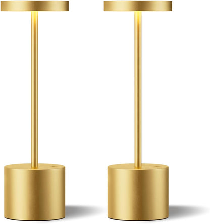 Kakanuo Juego de Lámparas Inalámbricas de Oro, Lámparas Recargables...