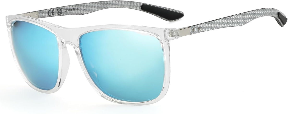 ZENOTTIC Gafas de sol polarizadas cuadradas para hombre, ultraliger...