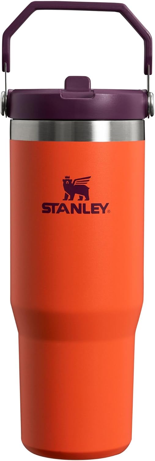 Stanley - Vaso con popote plegable y asa IceFlow de 30 onzas | Tapa...