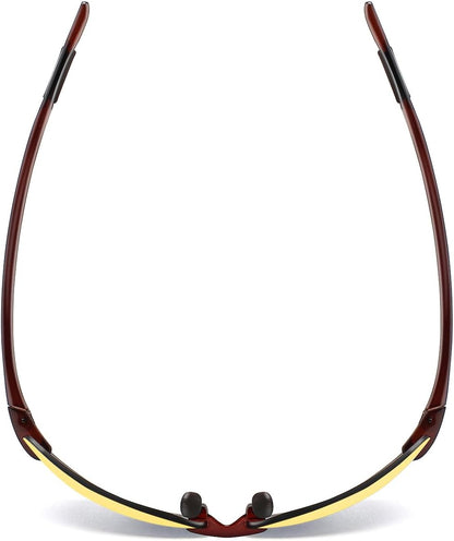 JULI Gafas de sol deportivas para hombres y mujeres, marco Tr90 sin...
