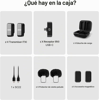 RØDE Wireless Micro - Micrófono inalámbrico compacto, dos micrófono...