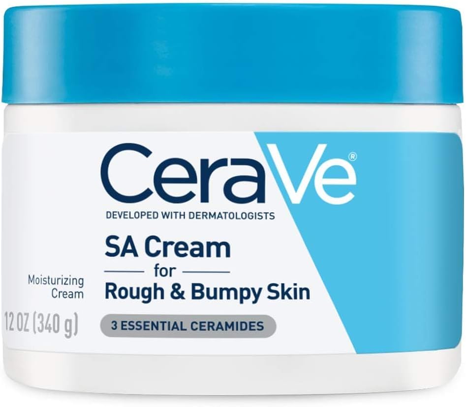 CeraVe SA Crema hidratante, exfolia y suaviza la piel áspera, 12 on...