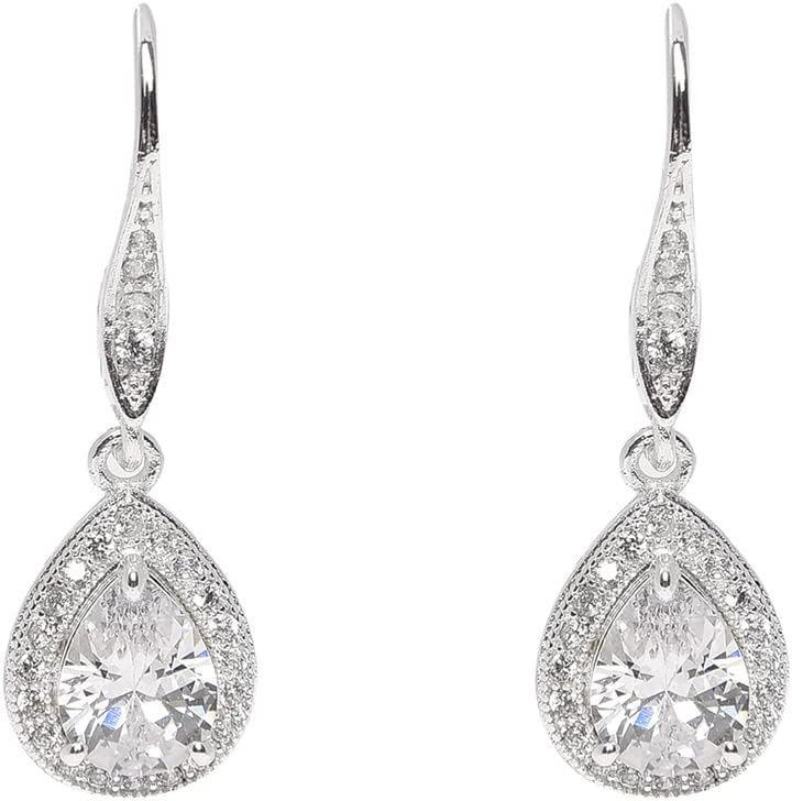 Anne Klein Pendientes de cristal para mujer, joyería de moda llamat...