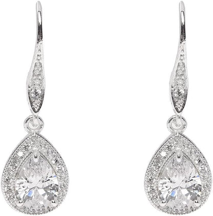 Anne Klein Pendientes de cristal para mujer, joyería de moda llamat...
