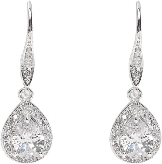 Anne Klein Pendientes de cristal para mujer, joyería de moda llamat...