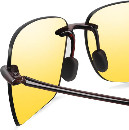 JULI Gafas de sol deportivas para hombres y mujeres, marco Tr90 sin...