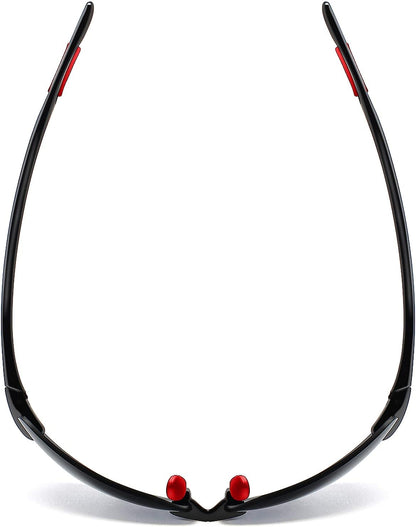 JULI Gafas de sol deportivas para hombres y mujeres, marco Tr90 sin...