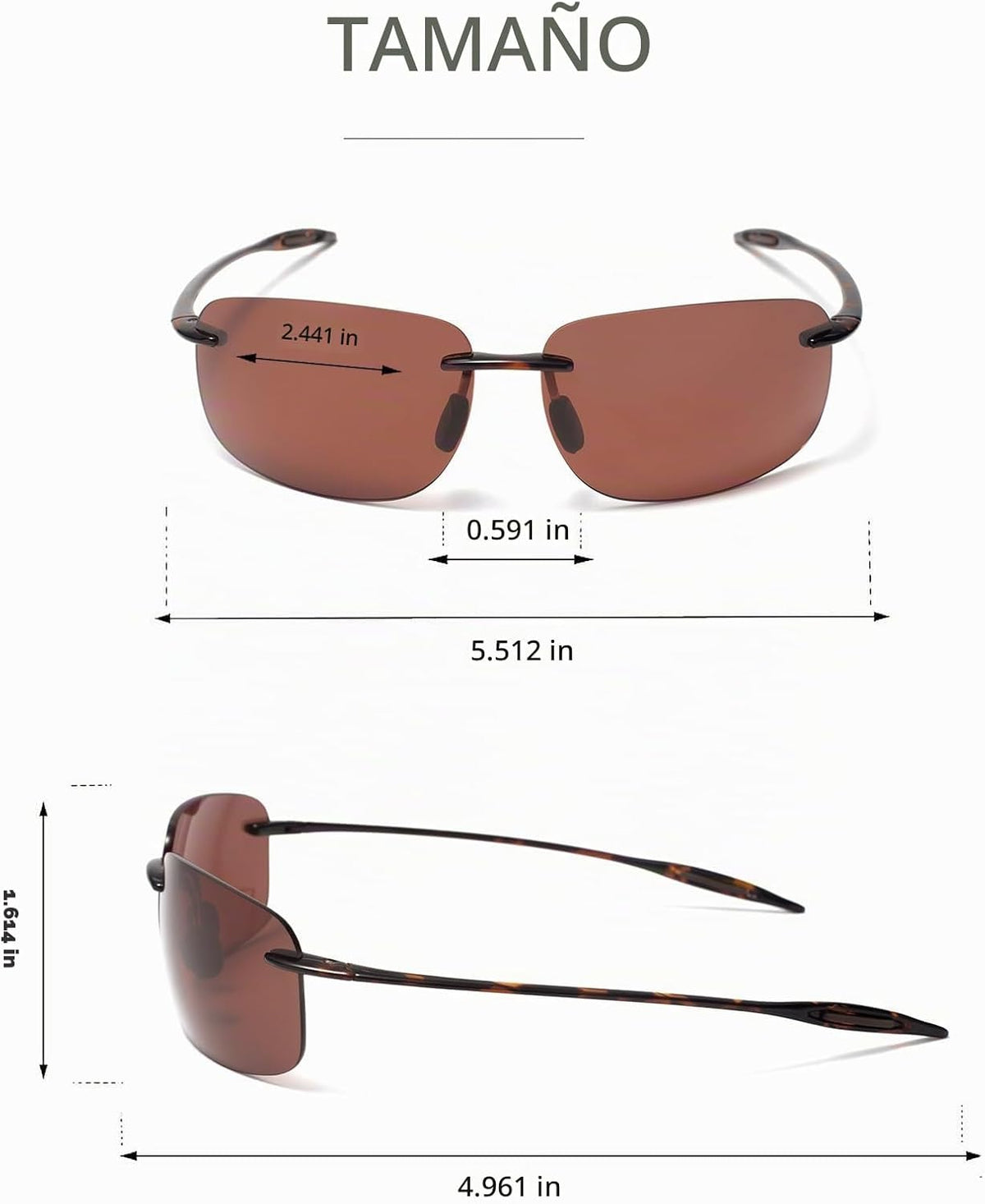 JULI Gafas de sol deportivas para hombres y mujeres, marco Tr90 sin...
