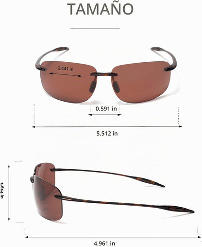 JULI Gafas de sol deportivas para hombres y mujeres, marco Tr90 sin...