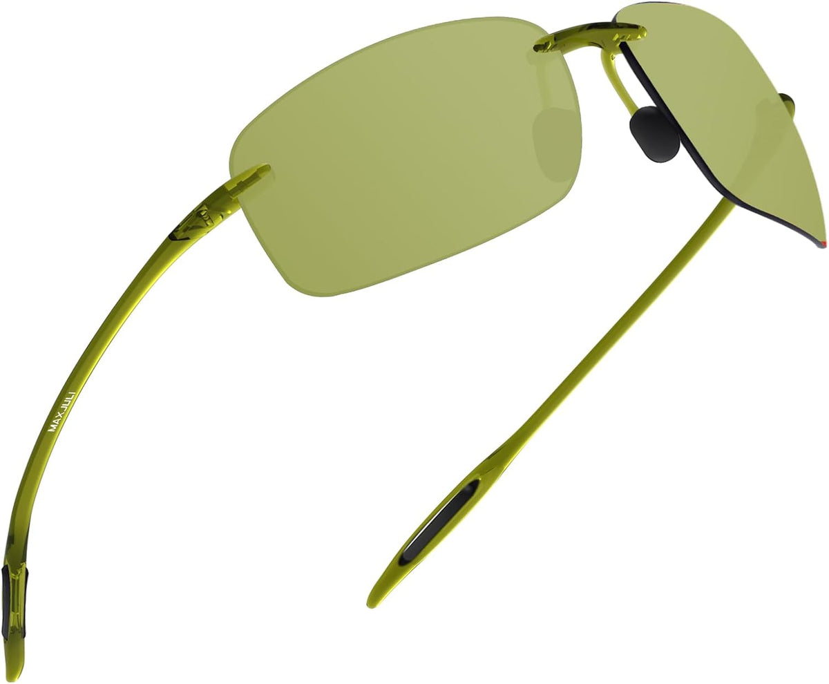 JULI Gafas de sol deportivas para hombres y mujeres, marco Tr90 sin...