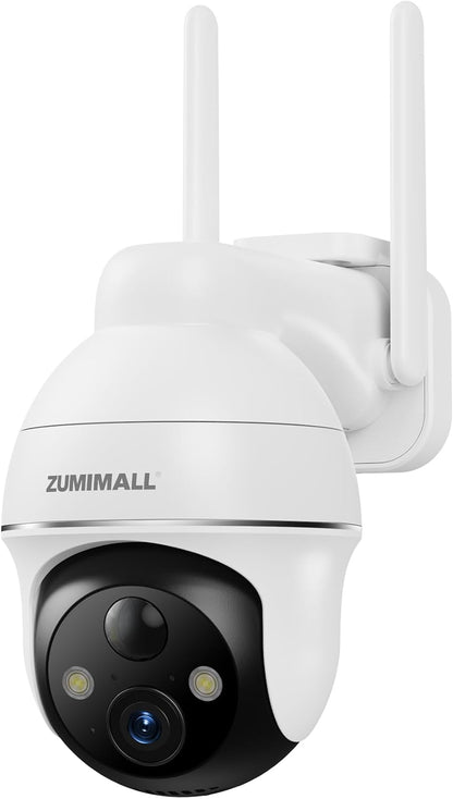 ZUMIMALL Cámaras de seguridad 2K inalámbricas para exteriores, cáma...