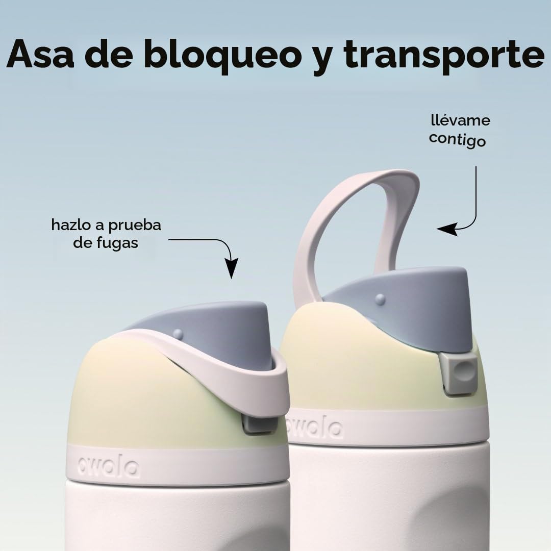 Owala FreeSip - Botella de agua de acero inoxidable de 24 oz Iced B...