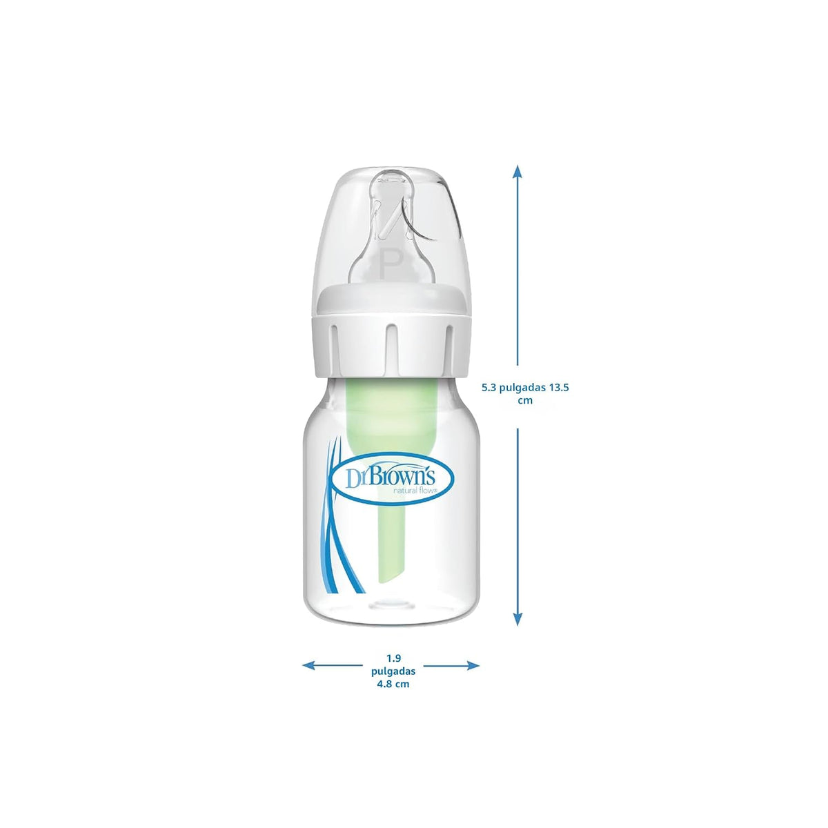 Dr. Brown's Anti-Colic Options+ Biberón estrecho, 2 onzas, paqu...