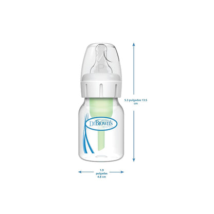 Dr. Brown's Anti-Colic Options+ Biberón estrecho, 2 onzas, paqu...