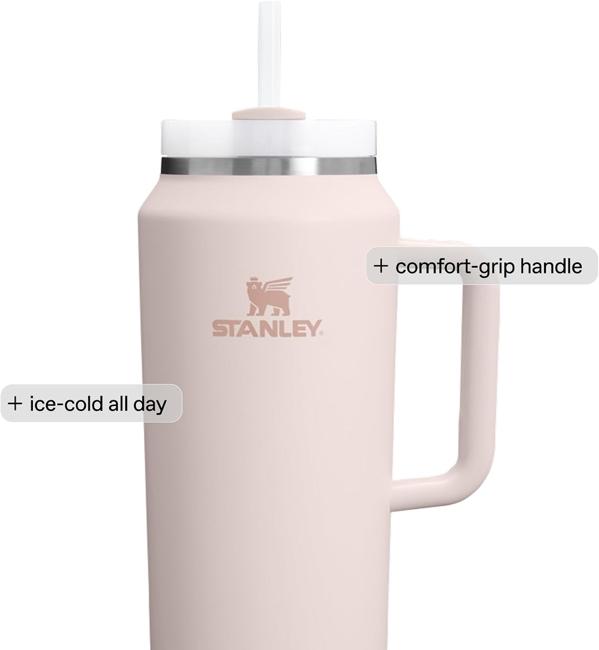 STANLEY Quencher H2.0 Vaso Térmico con Asa y Pajita 64 oz | Tapa Fl...