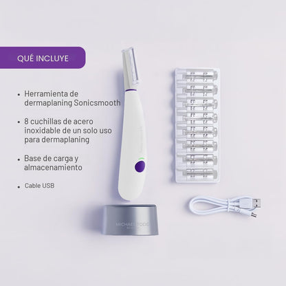 Michael Todd Beauty Sonicsmooth Dermaplane Razor para la cara de la...