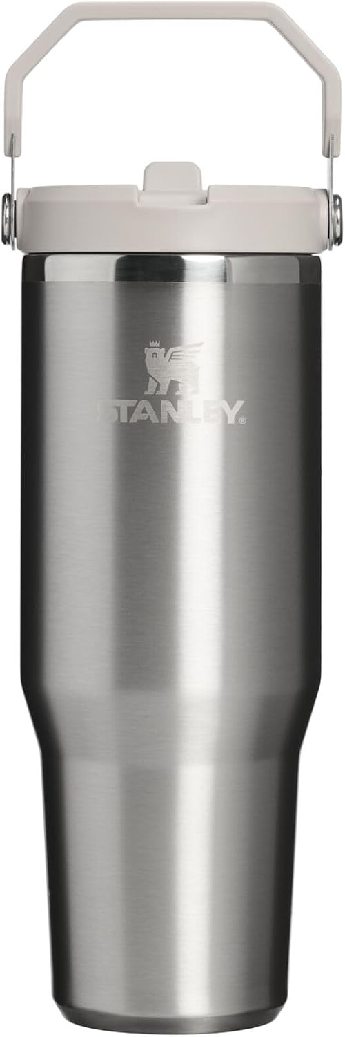 STANLEY IceFlow 2.0 - Vaso con pajita, 30 onzas, ceniza de acero in...