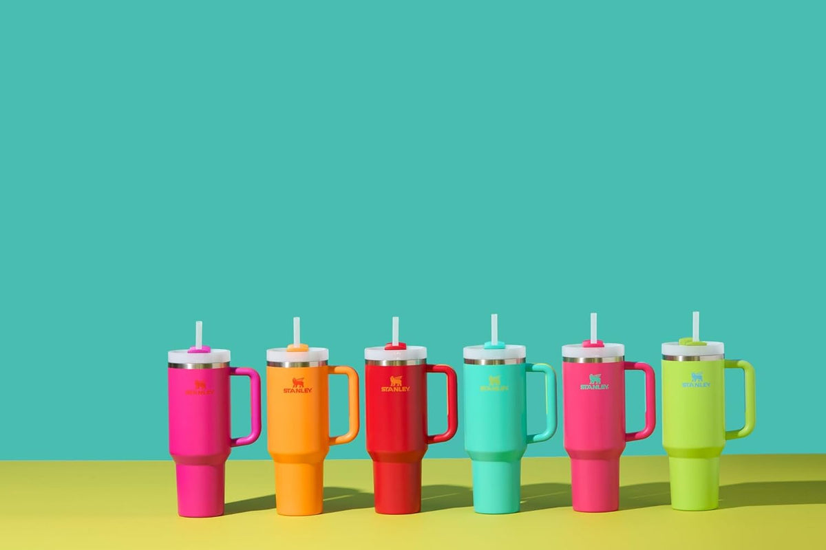 STANLEY Quencher H2.0 Flow State - Vaso de 40 onzas, color rosa pas...
