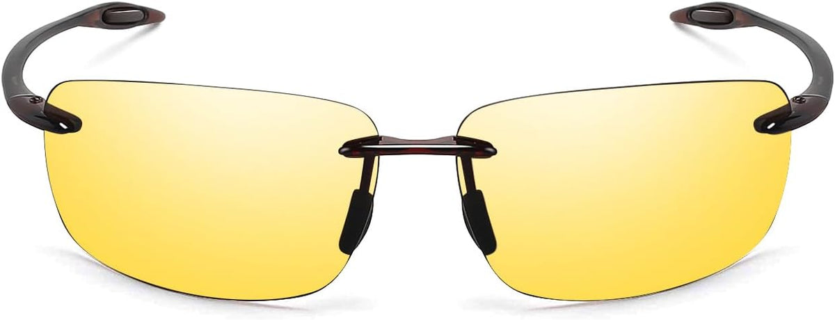 JULI Gafas de sol deportivas para hombres y mujeres, marco Tr90 sin...