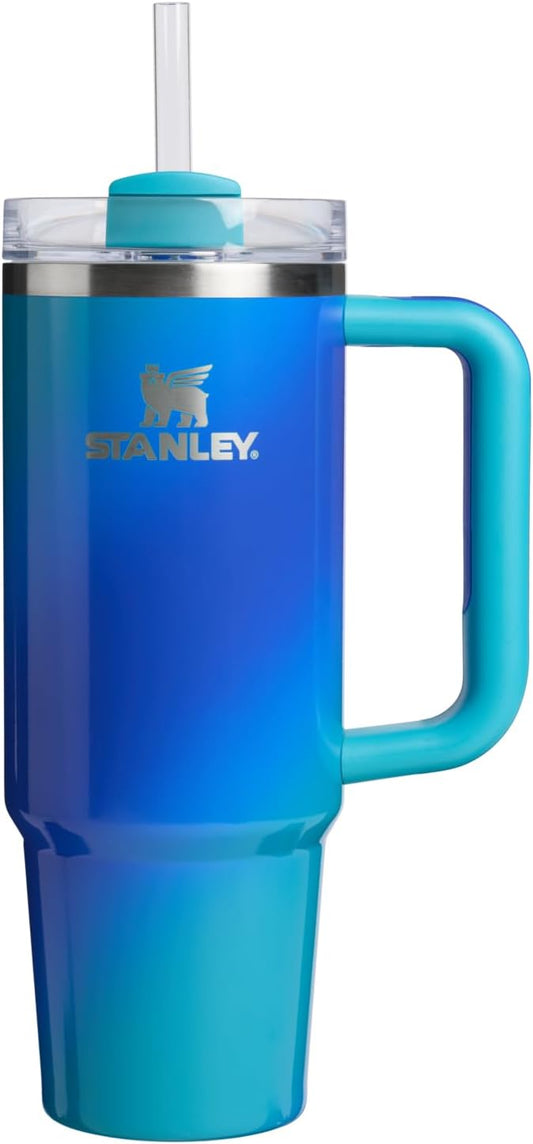 Vaso STANLEY Quencher H2.0 Flow State, 30 oz, Aura de vidrio marino...