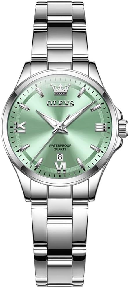 OLEVS Reloj Mujer Reloj Analógico Luminoso Vestido de Acero Inoxida...