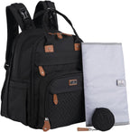 BabbleRoo Mochila para pañales extragrande, bolsa de bebé expandibl...