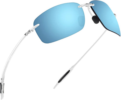 JULI Gafas de sol deportivas para hombres y mujeres, marco Tr90 sin...