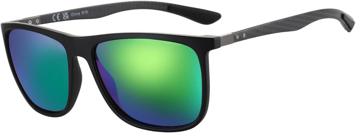 ZENOTTIC Gafas de sol polarizadas cuadradas para hombre, ultraliger...
