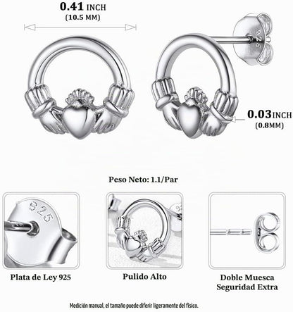 ChicSilver Pendientes celtas para mujer de plata de ley hipoalergén...