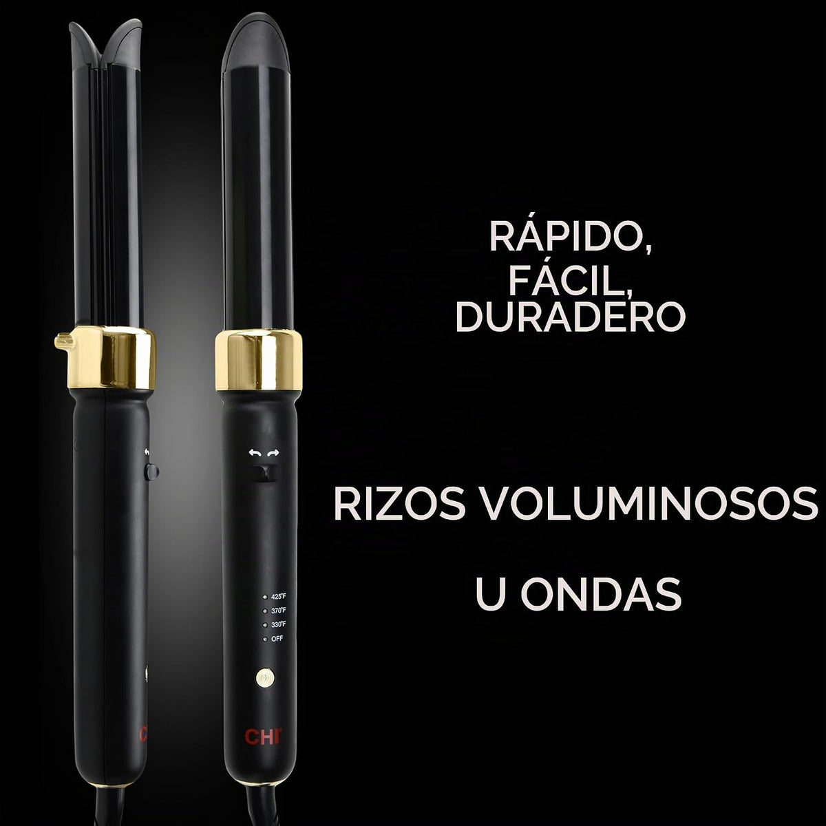 Rizador giratorio de cerámica 1\u201D automático CHI Twist-N-Wave,...