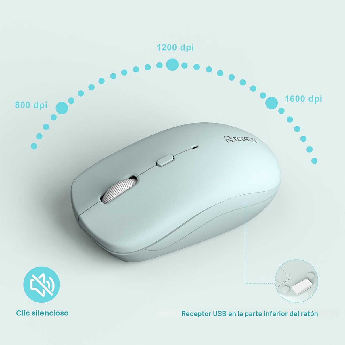 Combo silencioso de teclado y mouse inalámbricos para oficina y hog...