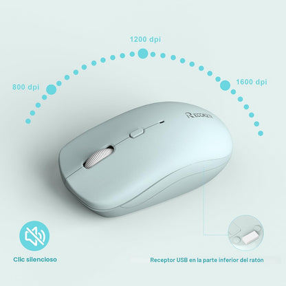 Combo silencioso de teclado y mouse inalámbricos para oficina y hog...