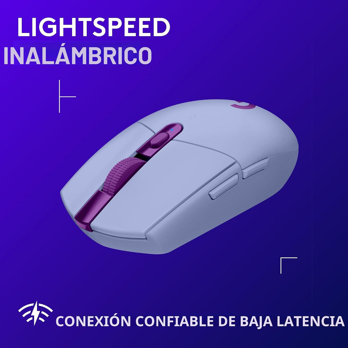 Logitech G 305 Lightspeed - Mouse inalámbrico para juegos, lila + m...