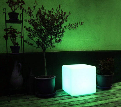 Mr.Go Taburete de luz LED mágico recargable de 30 cm con control re...