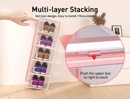 Kuject Cajas de almacenamiento de zapatos grandes, 12 unidades | Es...