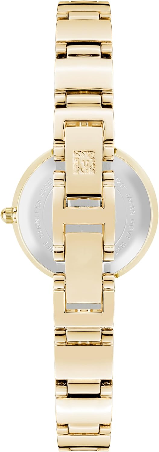 Anne Klein Reloj de pulsera con esfera de diamante genuino para mujer