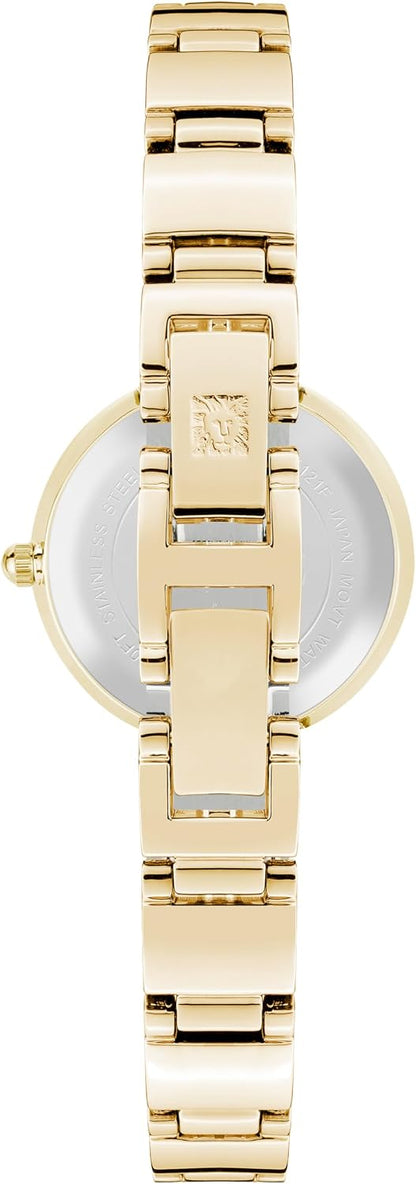 Anne Klein Reloj de pulsera con esfera de diamante genuino para mujer