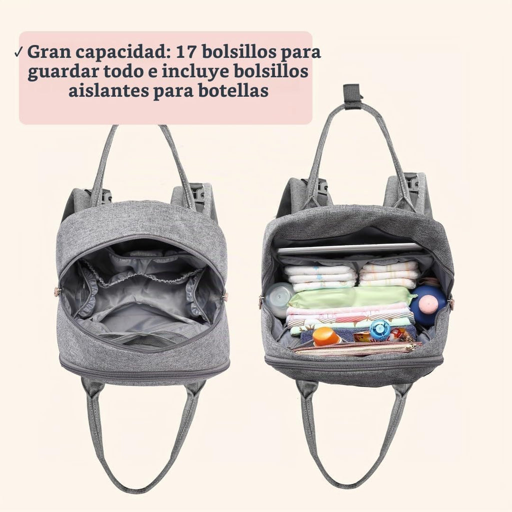 BabbleRoo Mochila para pañales \u2013 Bolsa de viaje para Baby Esse...